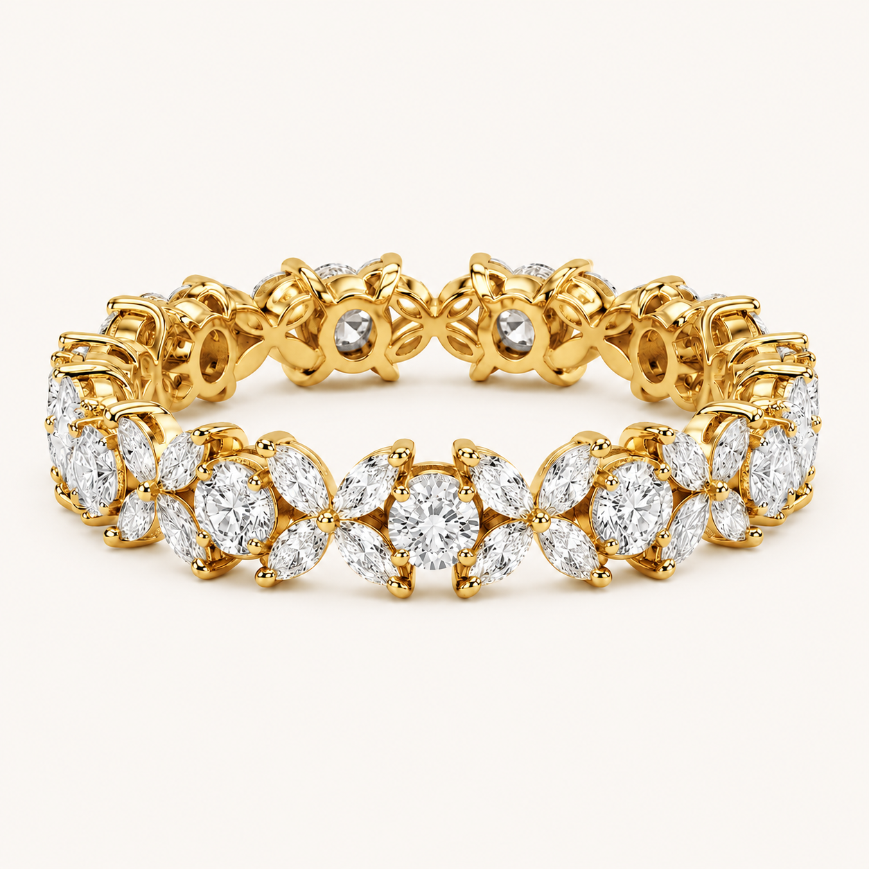 Bloom Crown Ring in Yellow Gold