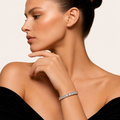 The Bloom Radiance Tennis Bracelet — model view