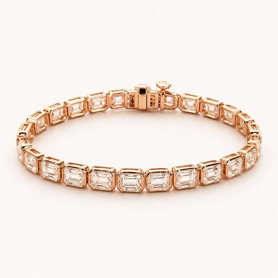 The Bloom Radiance Tennis Bracelet in Rose Gold
