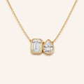 The Bloom Toi-et-Moi Diamond Necklace in Yellow Gold