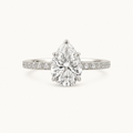 The Dewdrop Promise Ring in White Gold