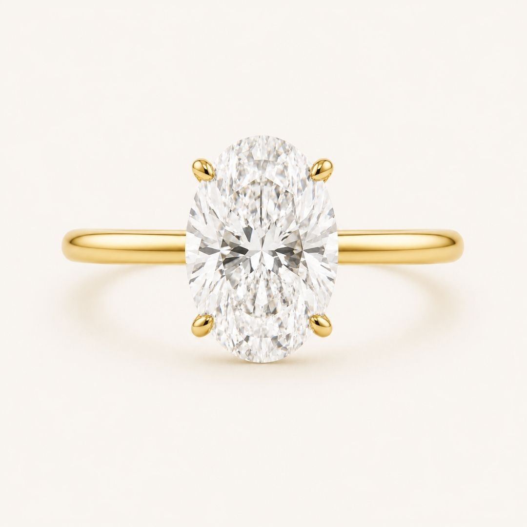 The Everlight Oval Ring in Yellow Gold