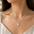 Flora Emerald Cut Diamond Necklace
