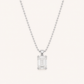 Flora Emerald Cut Diamond Necklace