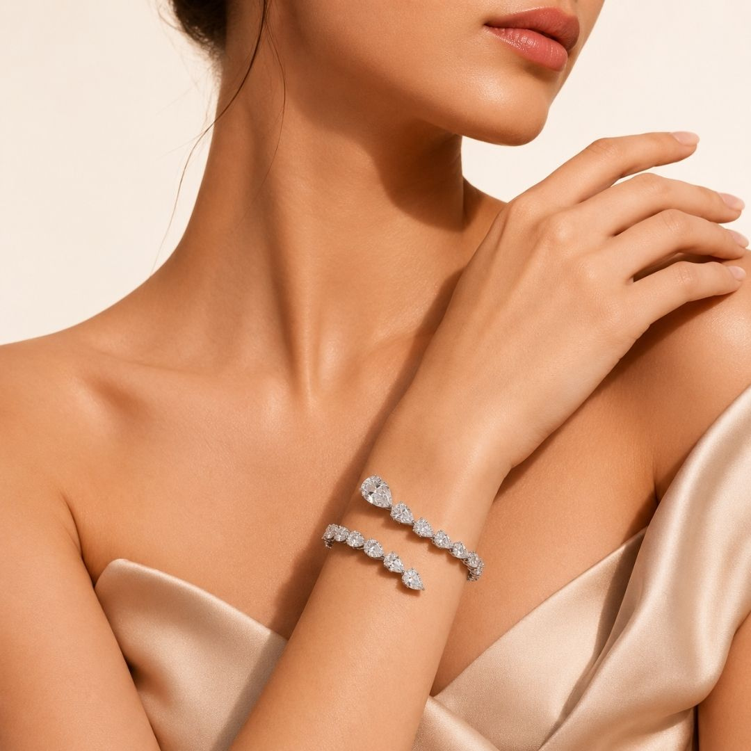 The Glint Curve Elegance Bracelet — model view