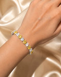 Golden Heart Tennis Bracelet