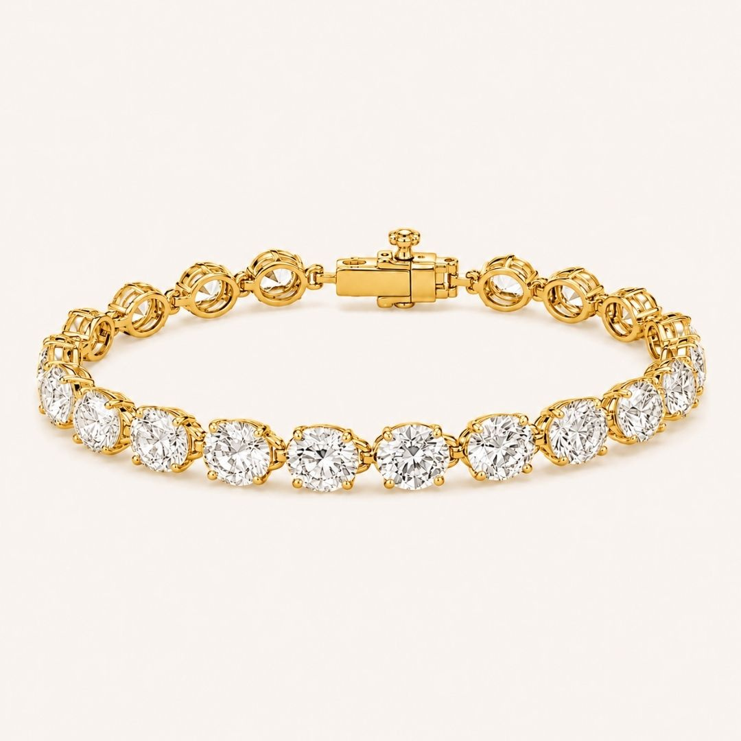 The Infinite Glow Tennis Bracelet in Yellow Gold