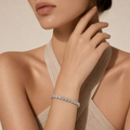 The Infinite Glow Tennis Bracelet — model view