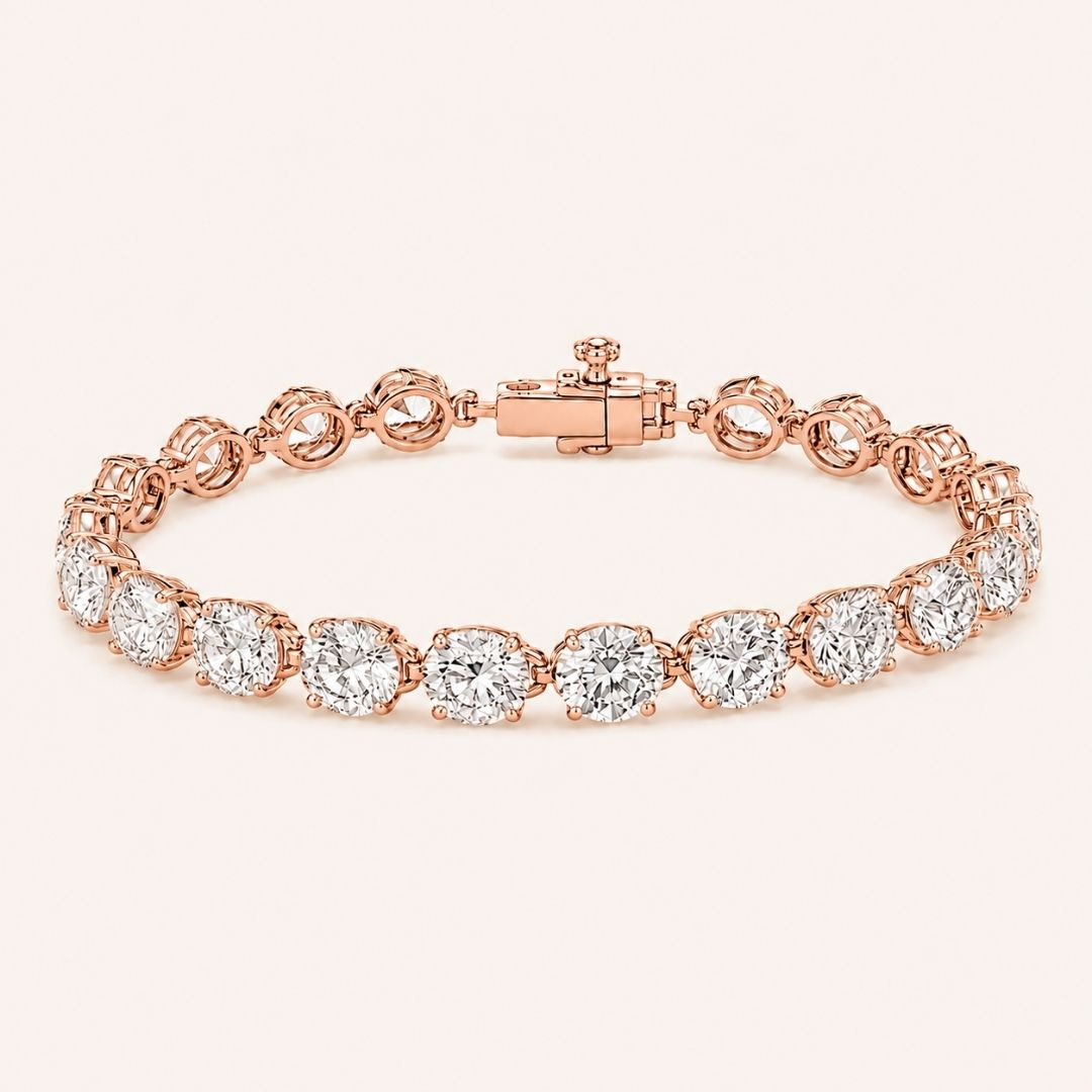 The Infinite Glow Tennis Bracelet in Rose Gold