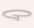 Infinity Diamond Wrap Bracelet in White Gold
