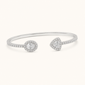 Infinity Duo Diamond Bracelet in White Gold