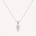 Marquise Solitaire Diamond Necklace in White Gold