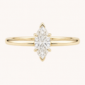 Marquise Solitaire Diamond Ring in Yellow Gold