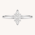 Marquise Solitaire Diamond Ring in White Gold