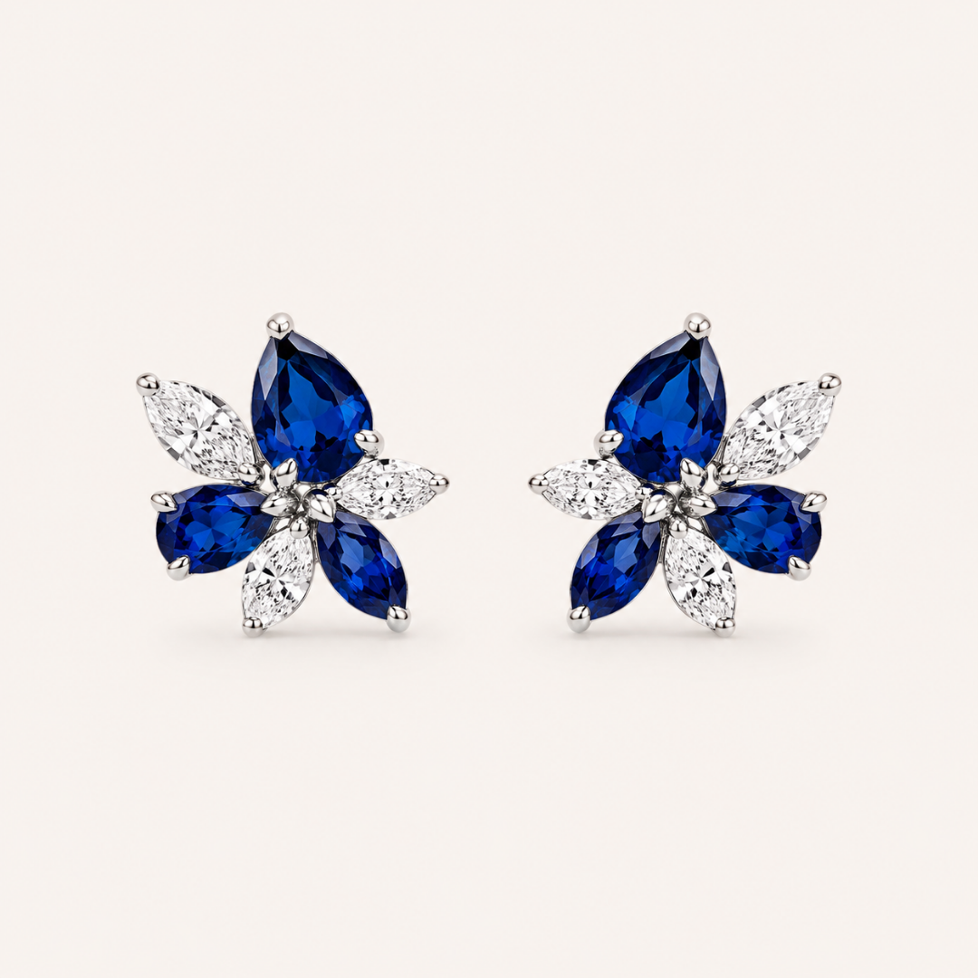Midnight Bloom Studs — product view