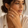 The Modern Muse Solitaire Ring — model view