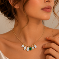 Multi-Shape Charm Necklace — model view