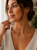 Open Heart Diamond Necklace
