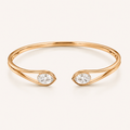 The Pear Elan Cuff in White Gold