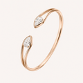 The Pear Elan Cuff in Yellow Gold