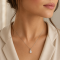 Pear Solitaire Diamond Necklace