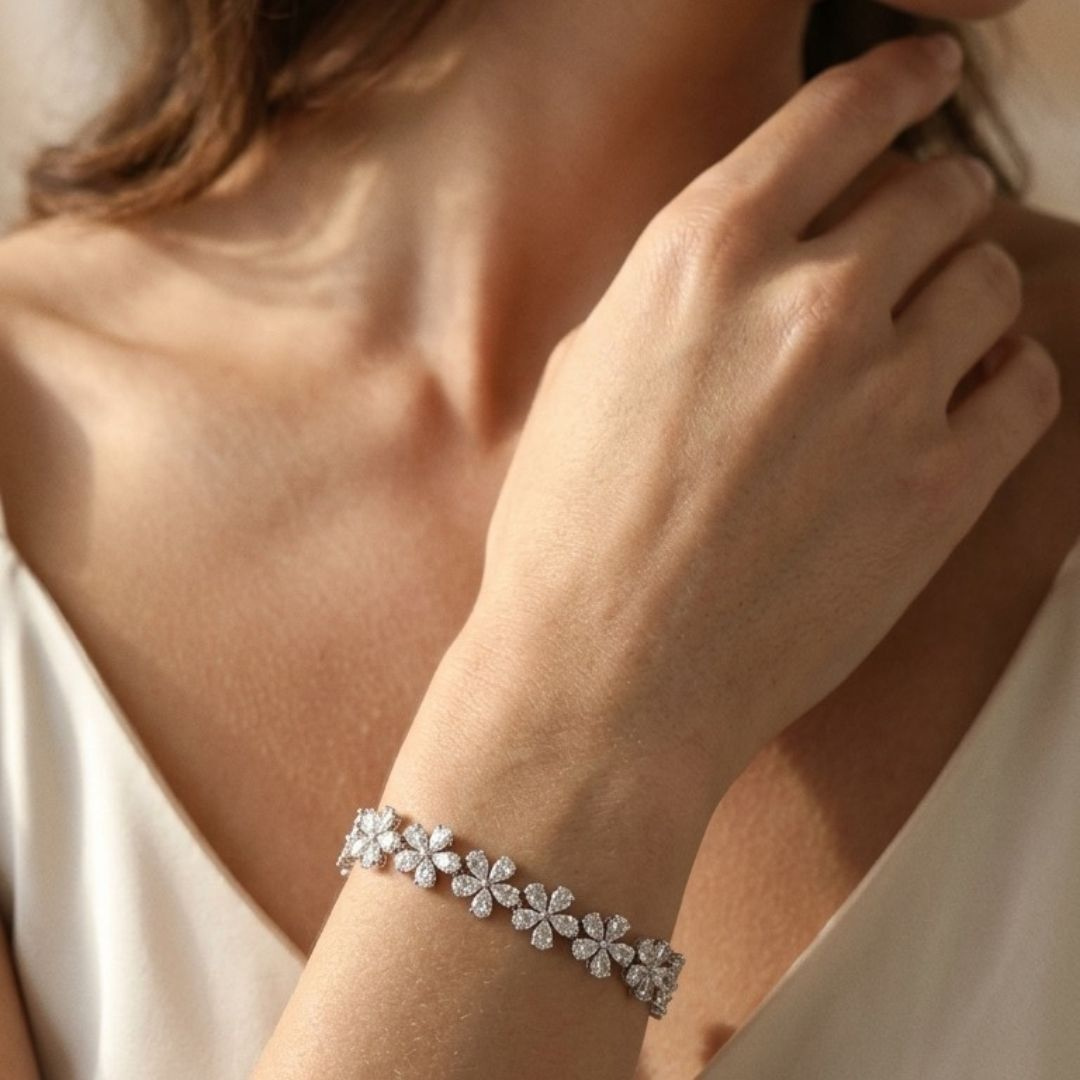 The Petal Radiance Bracelet — model view