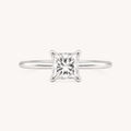 Princess Solitaire Diamond Ring in White Gold