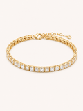 Princess Tennis Bracelet in Yellow Gold