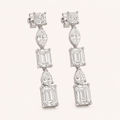 The Prism Elan Earrings in White Gold