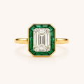 The Prism Verde Ring in Yellow Gold