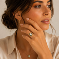 The Prism Verde Ring — model close-up