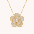 The Rose Bloom Necklace in Yellow Gold