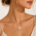 The Rose Bloom Necklace — model view