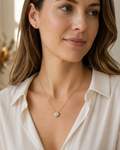 Round Bezel Solitaire Diamond Necklace