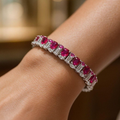 The Ruby Radiance Bracelet — model view