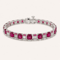 The Ruby Radiance Bracelet in White Gold