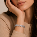 The Seraphine Wave Bracelet — model view
