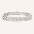 The Seraphine Wave Bracelet in White Gold