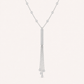 The Stargaze Tassel Necklace in White Gold