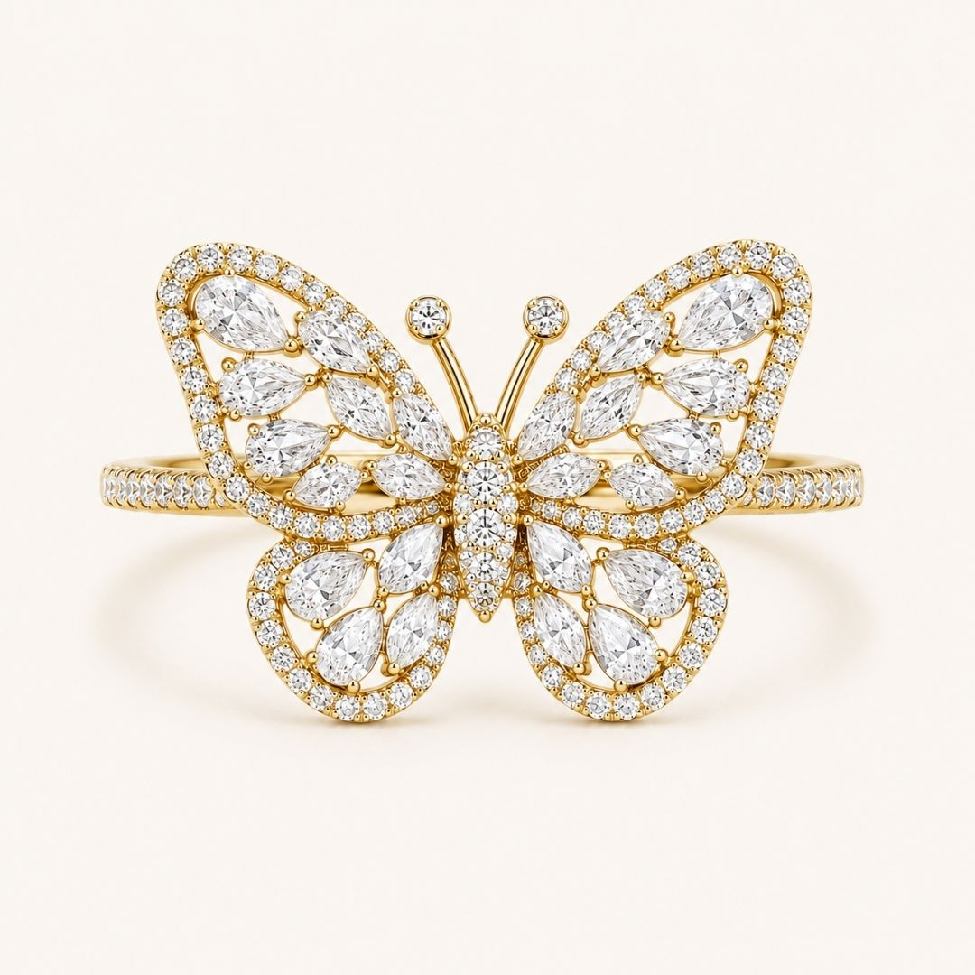 The Butterfly Ring in Yellow Gold