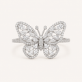 The Butterfly Ring in White Gold
