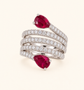 The Rubina Wrap Ring in White Gold