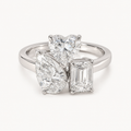Trinity Diamond Ring in White Gold