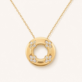 Vintage Flora Charm Necklace in Yellow Gold